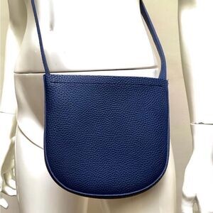 Small -Mini Leather Crossbody Bag Deep Denim Blue- travel bag- great gift- nwot